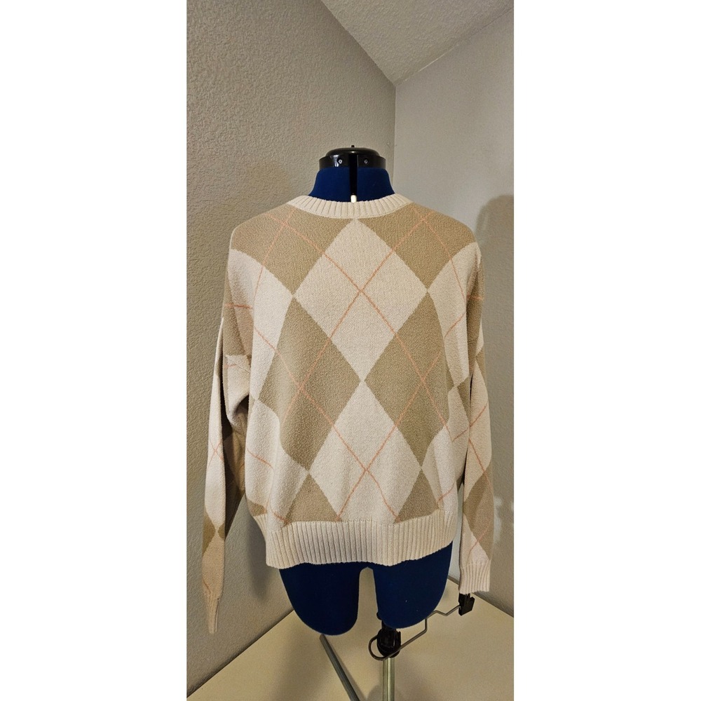 hollister‎ womens sweater vtg small argyle academia preppy classic long sleeve